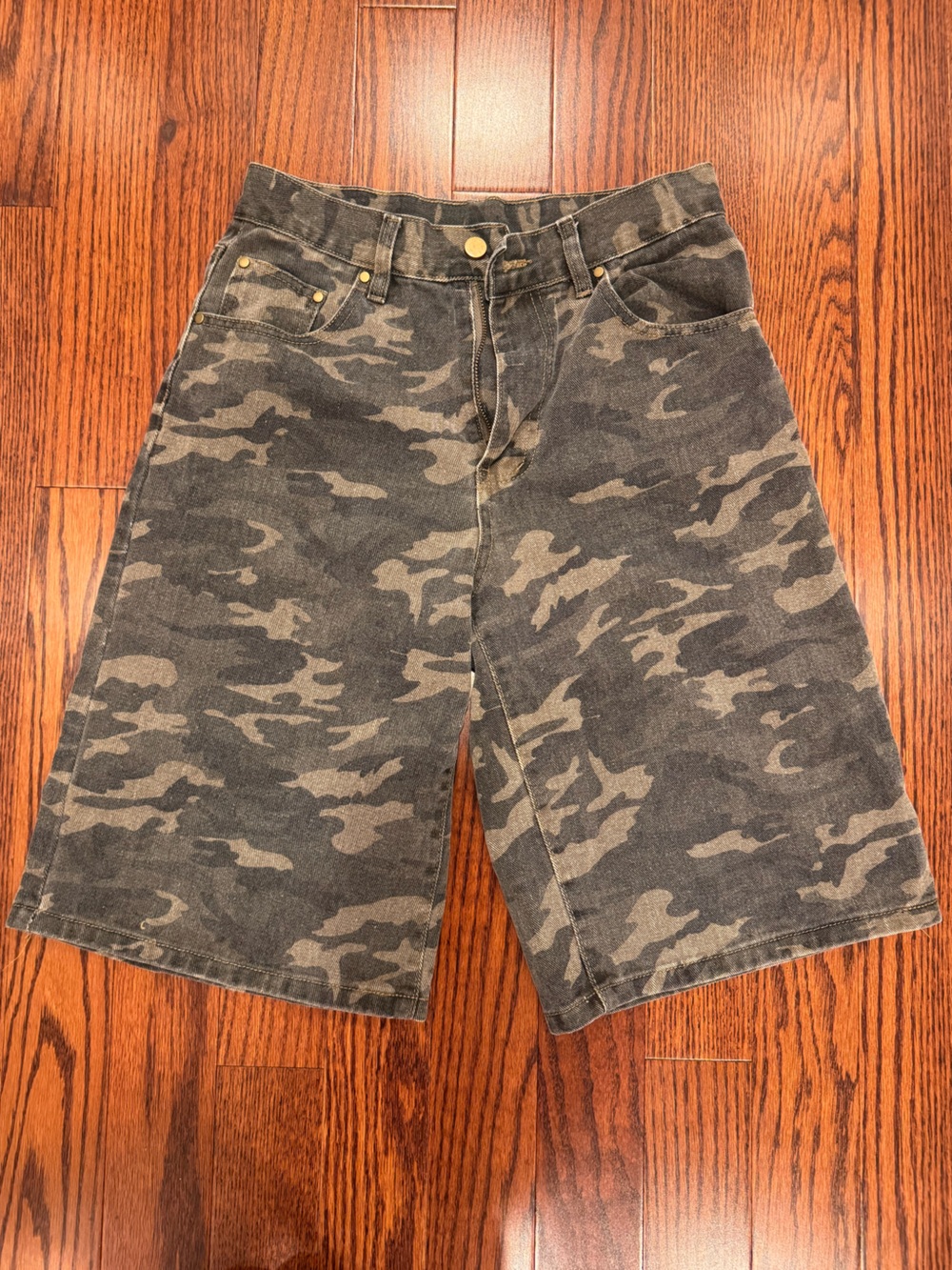 FashionNova Camo Pattern Gray Cotton Jeans